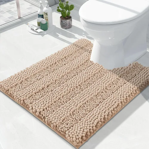 Miniatura 119 de Yimobra Alfombras lavables para baño, alfombra de baño de chenilla súper suave y absorbente para piso y alfombra, alfombra antideslizante de secado