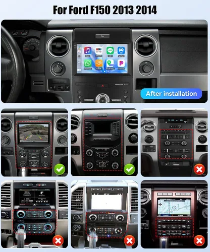 Miniatura 2 de [4G+64G] Radio de coche para Ford F150 2013 2014 con CarPlay Android Auto, pantalla táctil de 9 pulgadas, Ford F150 Android 15 estéreo