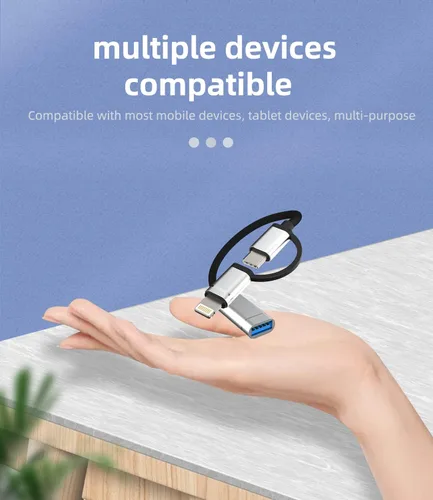 Miniatura 6 de Zoyuzan Adaptador USB a Lightning OTG Cable USB-A hembra tipo C macho 3.0 convertidor Thunderbolt Cable de puerto Thunderbolt Apple IPhone15 Pro Max