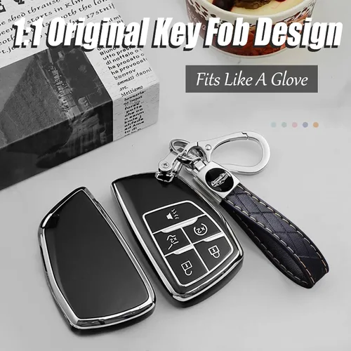 Miniatura 6 de Funda para llavero Montague para Chevy, funda de TPU suave para Silverado Tahoe Equinox Traverse Suburban GMC Yukon Denali Terrain, para llave Blanco