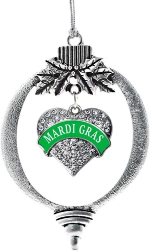 Miniatura 43 de Inspired Silver - Red Merry - Adorno de Navidad plateado - Adorno de árbol de Navidad con dije de corazón con circonita cúbica - Decoración colgante