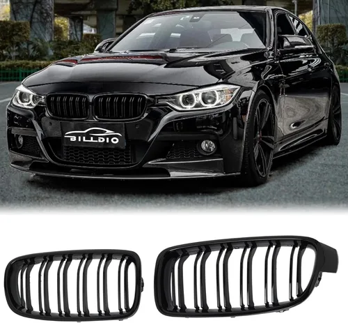 Miniatura 30 de Parrilla E90 – Rejilla negra de riñón individual compatible con BMW serie 3 E90 2009-2011 323i 328i 328xi 335d 335i 335xi Sedan LCI, E91 328i 328xi