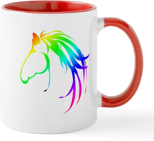 Miniatura 34 de CafePress Jake's Rainbow Shark - Taza de café de cerámica (11 oz)