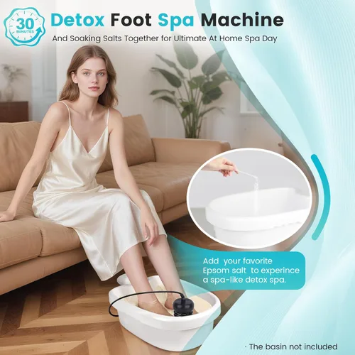 Miniatura 3 de Máquina de desintoxicación de pies, máquina de desintoxicación de baño de pies iónico portátil, limpiador de spa de pies iónico para uso doméstico