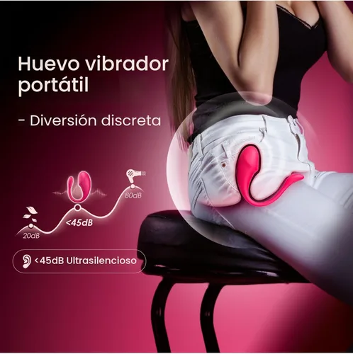 Miniatura 4 de ECRVOM Vibrador de juguetes sexuales, consolador portátil, con control de aplicación, vibradores de huevos con 10 vibraciones, recargable punto G