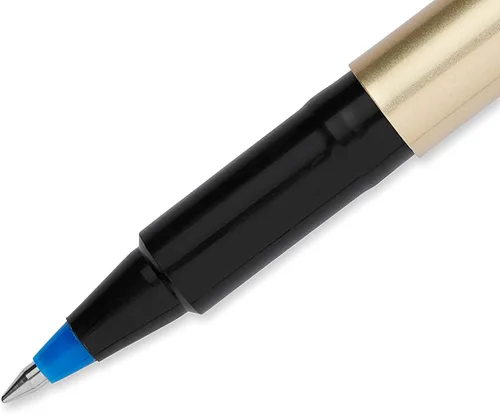 Miniatura 2 de Uni-ball Bolígrafos de punta fina de lujo, punta fina, 0.028 in, tinta azul, barril champán, 6