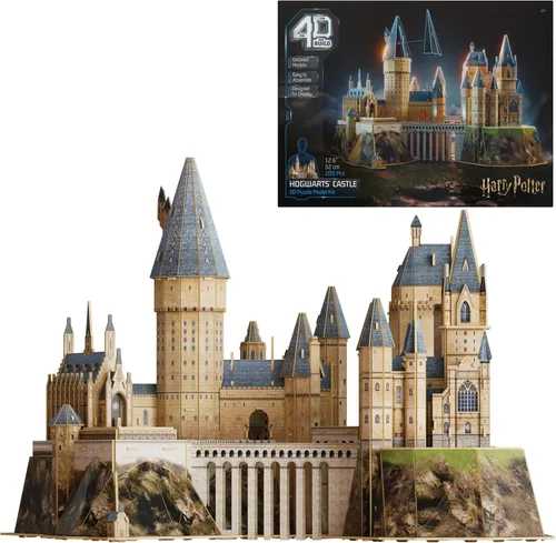 Miniatura 14 de 4D Build, Kit de modelo 3D de Hogwarts Express de Harry Potter, coleccionables de Harry Potter y decoración de escritorio, rompecabezas