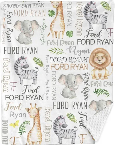 Miniatura 13 de Manta de bebé personalizada con tractor de granja, manta personalizada con nombre de doble capa, manta de felpa suave con respaldo punteado, manta