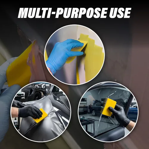 Miniatura 6 de LAUCO Esparcidores de relleno corporal (100 piezas) – Esparcidor de plástico reutilizable amarillo para rellenos automotrices, masillas, esmaltes
