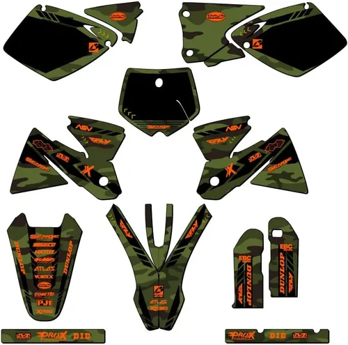Miniatura 9 de Kit de base gráfica SX Apache Green Senge 1998-2000 compatible con KTM