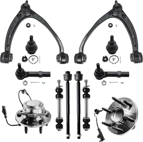 Miniatura 32 de Detroit Axle - Kit de nudillos de dirección delantera izquierda para Ford Edge Lincoln MKX 07-10, cojinete de rueda del lado del conductor, nudillo