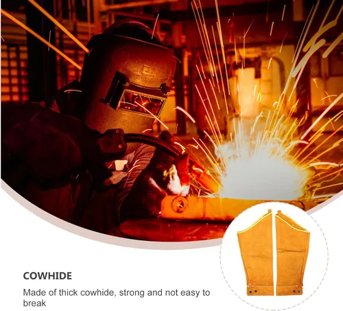 Miniatura 3 de STAHAD Leather Welding Sleeves Arm Guard Heat Resistant Oversleeves Protector for Welding Work, 1 Pair Cowhide Protective Thermal Shield Sleeves