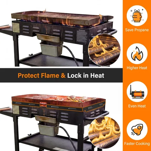 Miniatura 3 de Protectores de viento magnéticos para parrilla Blackstone de 28 pulgadas, parabrisas para accesorios de parrilla Blackstone, accesorios de parrilla