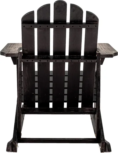 Miniatura 6 de JONATHAN Y Kiawah PAT1000D - Silla mecedora Adirondack de madera de acacia, resistente a la intemperie, para patio, terraza, jardín y hoguera, Negro