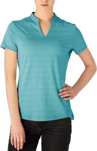 Miniatura 3 de Gopune Polo de golf con cuello en V para mujer, sin cuello, manga corta, ligera, de secado rápido, camisetas de tenis para correr