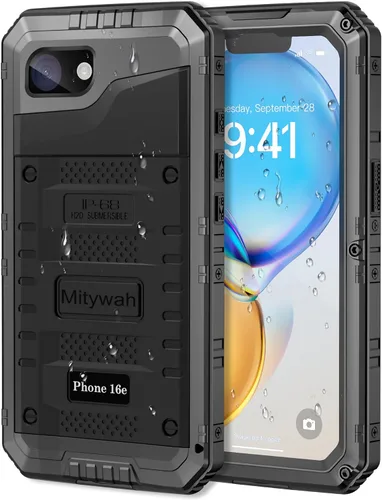 Miniatura 98 de Mitywah Funda impermeable para iPhone 7/iPhone 8 / iPhone SE 2020, funda de metal resistente de grado militar, protección de cuerpo completo