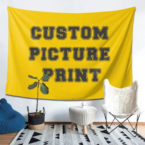 GSHUJBV Tapiz personalizado para cargar imágenes personalizadas, tapiz personalizado para boda, divertido telón de fondo para dormitorio (80 x 60
