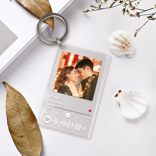 Miniatura 3 de Canción acrílica personalizada con foto, placa de música transparente personalizada, cubierta de álbum de fotos personalizada, luz nocturna