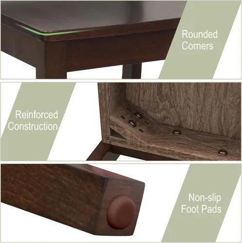 Miniatura 6 de Giantex Juego de 2 sillas de comedor de madera blanca - Sillas de cocina sin brazos de madera con patas de madera de goma sólida, almohadillas