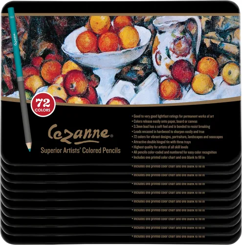 Miniatura 8 de Cezanne Creative Mark - Lápices de colores de primera calidad, juego de 72 lápices de dibujo altamente pigmentados, lápices de colorear