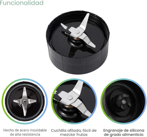 Miniatura 5 de 5 tazas de licuadora Magic Bull, taza alta de 22 onzas con tapa abatible para llevar, hoja cruzada, piezas de repuesto de licuadora, taza con mango