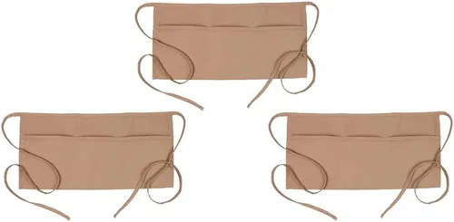 Miniatura 3 de Fame Original - Delantal de cintura con 3 bolsillos 18138 para adultos, color caqui, talla única, unisex (F9-83500)