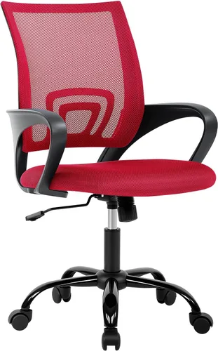 Miniatura 21 de BestOffice Silla de oficina ergonómica de malla para computadora, soporte lumbar, taburete ejecutivo ajustable, silla giratoria con ruedas