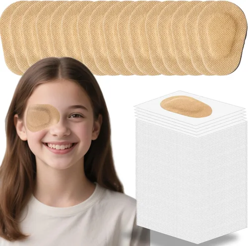 100 parches adhesivos para los ojos para niños, parche médico desechable transpirable para ambliopía ojo perezoso, vendajes adhesivos sin látex para