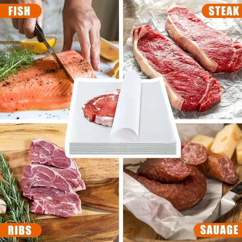 Miniatura 4 de Papel de carnicero blanco para sublimación, hojas de papel de carnicero desechables, hojas cuadradas para carne precortadas, sin cera para prensa
