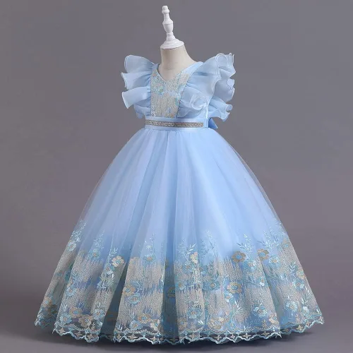 Miniatura 2 de Vestido de princesa para niña vestido de tul hinchado vestido de dama de honor boda comunión fiesta de cumpleaños concurso vestido de graduación
