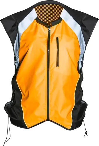 Badass Moto Chaleco de seguridad con bolsillos. Chaleco reflectante de motocicleta para chaqueta de motocicleta. Chaleco de correr de alta