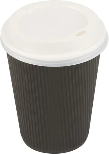 Miniatura 12 de Solo tapas: tapas de taza de café compostables Basic Nature, 500 tapas desechables para tazas de bebidas calientes. Las tazas se venden por