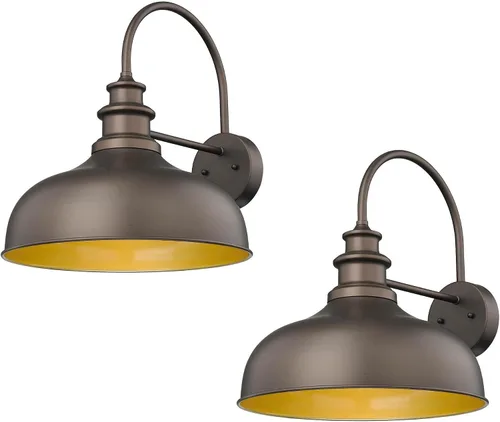 Miniatura 13 de Bestshared Lámpara de granero de granja de 14 pulgadas, aplique de pared para exteriores, lámpara de montaje en pared exterior, accesorio