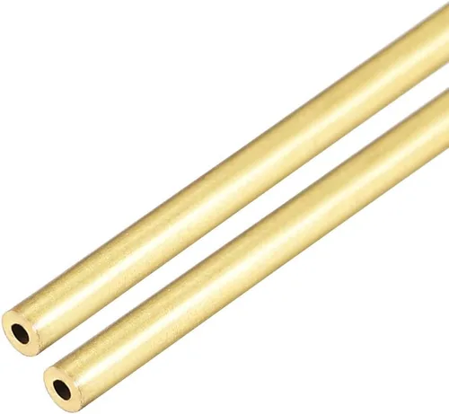 uxcell Tubo redondo de latón, 11.811 in de longitud de 0.079 in de diámetro exterior de 0.020 in de grosor de pared, tubo recto sin costuras, 2
