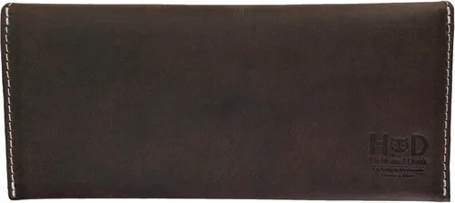 Miniatura 2 de Hide & Drink, Bolsa larga de utilidad hecha a mano de cuero de grano completo, elegante cartera para llevar y almacenar efectivo, monedas, tarjetas