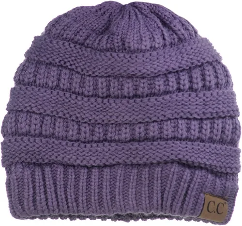 Miniatura 473 de C.C Trendy Warm Chunky Soft Stretch Cable Knit Beanie
