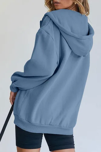 Miniatura 3 de AUTOMET Womens Zip Up Hoodies Long Sleeve Fall Oversized Sweatshirts Fleece Y2K Jacket with Pockets