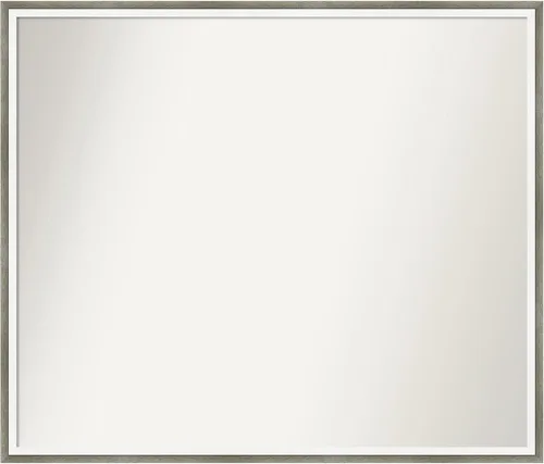 Miniatura 98 de Amanti Art Espejo de baño plateado para sobre el fregadero, 33 x 45 pulgadas, espejo de tocador rectangular blanco plateado y plateado, marco