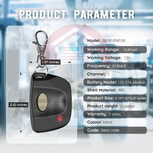 Miniatura 6 de ASONPAO 3 para Mighty Mule GTO Gate Opener Remote FM135 MMT103 RB741