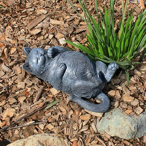 Miniatura 2 de Design Toscano Estatua de gato juguetón en la espalda