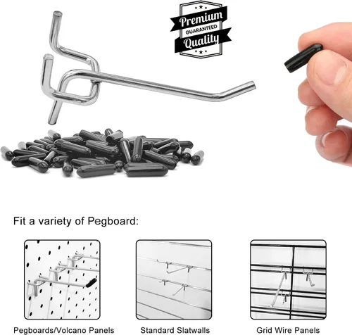 Miniatura 7 de Scartink Ganchos para tablero de clavijas, accesorios de 2 pulgadas, kit organizador de tablero de clavijas para organización de garaje
