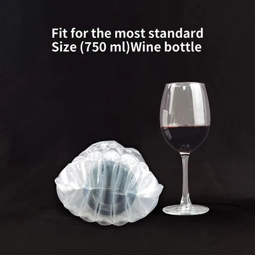 Miniatura 4 de Bolsas protectoras de viaje para botellas de vino, Conilly, paquete de 10 bolsas inflables de columna de aire con bomba infladora gratuita