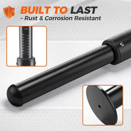 Miniatura 7 de Báscula de peso con lengüeta de remolque con calibre, capacidad de 1800 libras (1,799.0 lbs) con conector de marco en A, acero resistente, sin