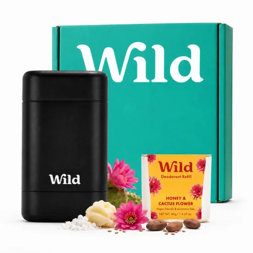 Miniatura 10 de Wild - Kit de inicio recargable de desodorante con estuche de agua y recarga perfumada de pomelo rosa y lima 1.4oz - Sin aluminio - Protección