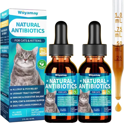 Miniatura 9 de Woyamay Antibióticos para Gatos, Antibiótico Natural para Alivio de Alergia, Salud del Tracto Urinario, Alivio de la Picazón y Cuidado