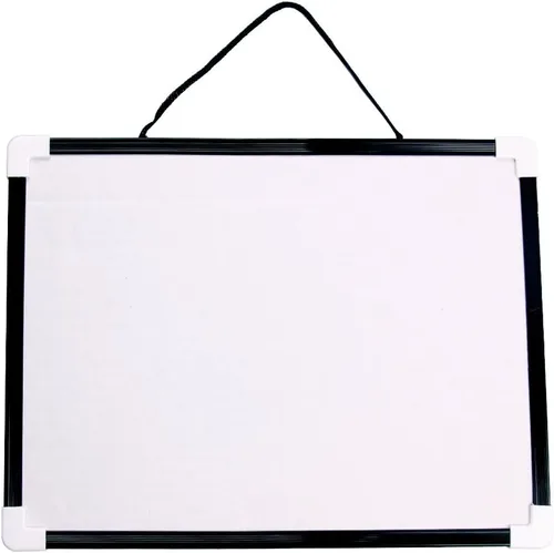 Miniatura 2 de VIZ-PRO Pizarra magnética de borrado en seco, pequeña pizarra para colgar/pizarra blanca de escritura, marco de plástico negro, 12 x 8 pulgadas