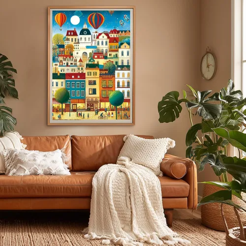 Miniatura 7 de Rompecabezas de 1000 piezas para adultos, rompecabezas de arquitectura vintage, rompecabezas de 27.6 x 19.7 pulgadas, 1000 piezas para adultos