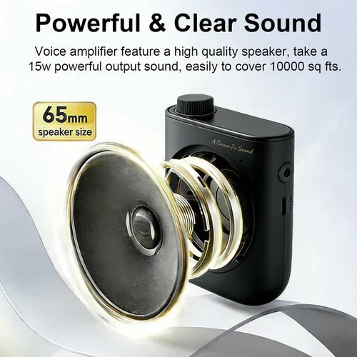 Miniatura 4 de Amplificador de voz con micrófono inalámbrico, amplificador de voz micrófono inalámbrico para profesores, mini altavoz del sistema PA, amplificador