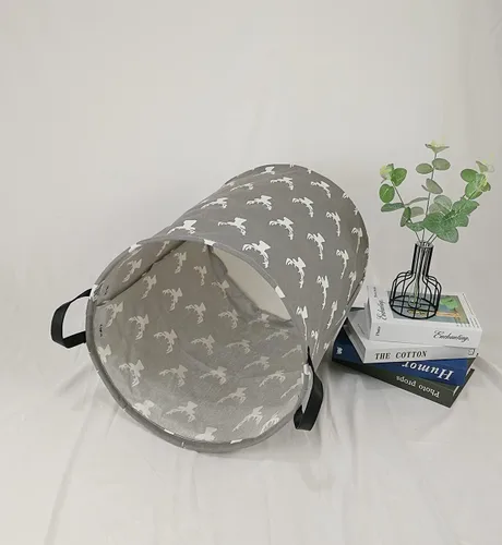 Miniatura 4 de canasta redonda grande para almacenamiento, con cubierta impermeable, organizador para la ropa sucia, para la habitación de los niños, para ropa
