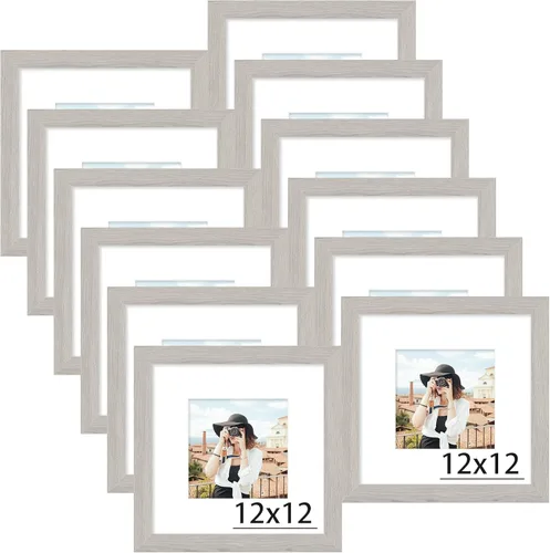 Miniatura 115 de Picrit - Juego de 12 portarretratos de 4 x 6 pulgadas, para fotos de 3.5 x 5 con paspartú o 4 x 6 pulgadas sin paspartú, marcos para colgar